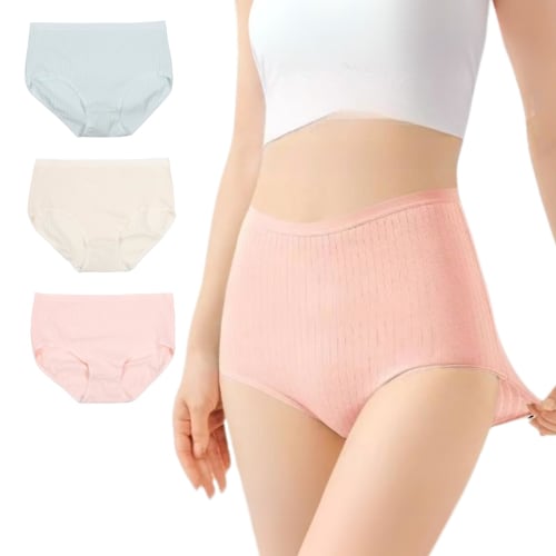 Uccellino Women's High-Waisted Disposable Cotton Shorts, Ideal for Emergency Preparedness, Evacuation, and Travel (XL, 3XL)