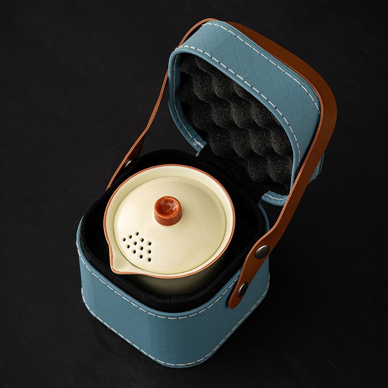 Ru Yao Yayun Travel Tea Set Small Set Portable Outdoor Kung Fu Tea Set Kuaike Cup Business Companion Gift