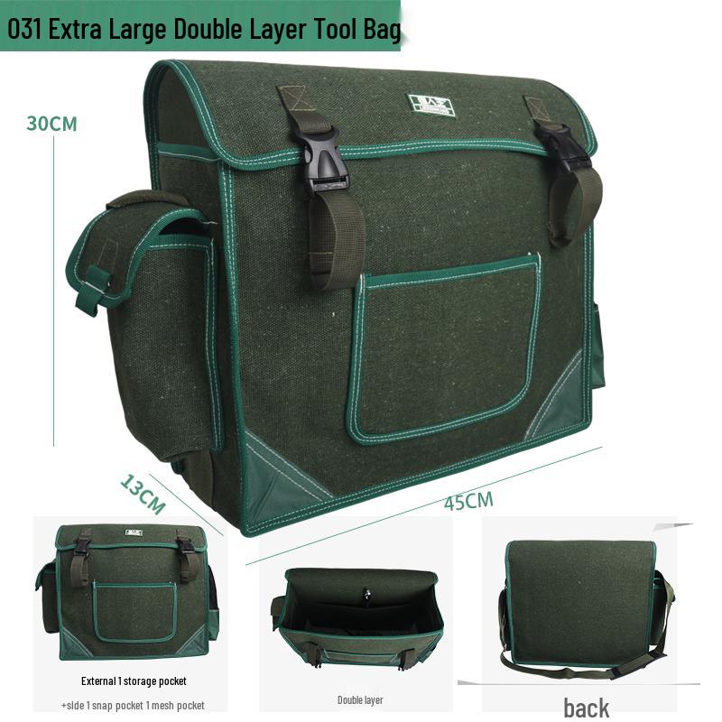 Multifunctional Electrician Canvas Tool Bag - Wear-resistant, Thickened, Shoulder/Crossbody
