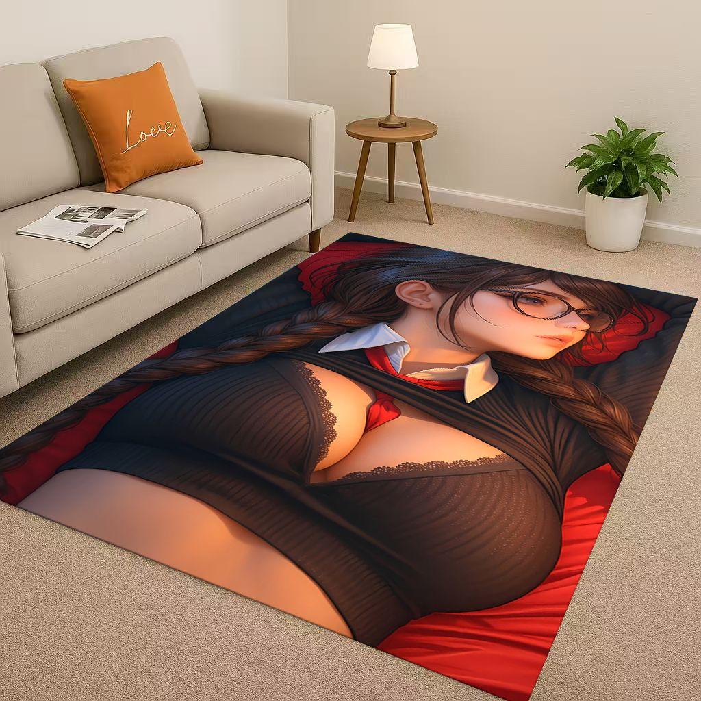 27 Style Sexy Bikini Girls Cartoon Anime Characters Living Room Non Slip Area Rug Carpet for Bedroom Playroom Sofa,Doormat Gift