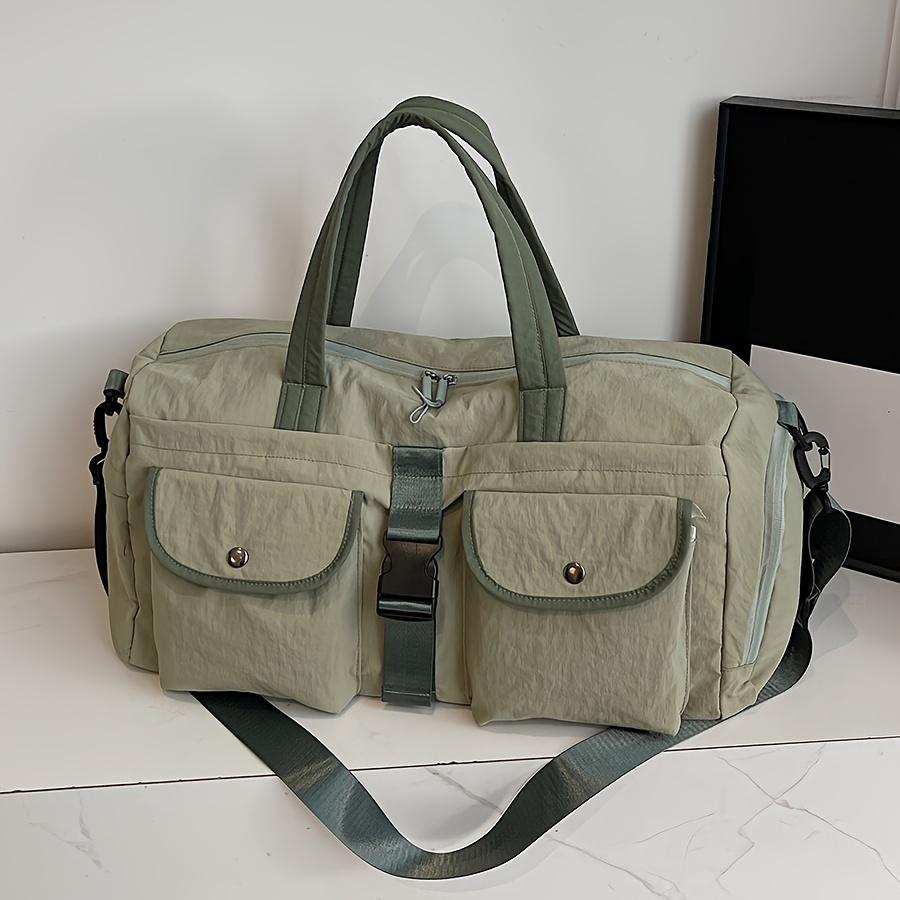 

Спортивная и дорожная сумка-даффл большой вместимости с отделением для сухих/влажных вещей, просторная дорожная сумка для выходных, идеально подходит для путешественников и любителей фитнеса зелёный