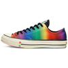 Chuck 70 Low 'Pride Shimmering Rainbow' (Unisex) Black / Egret / Multi Canvas Shoes 165714C