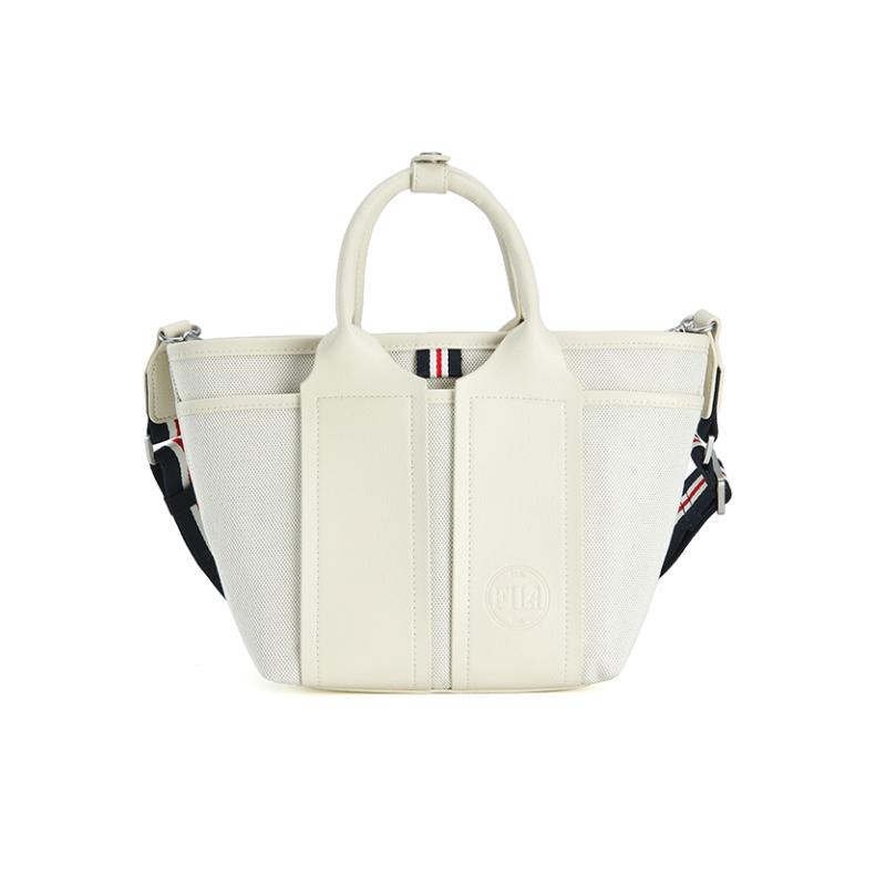 

FILA Heritage Fashion Classic Simple Retro Commuter Versatile Texture Fabric PU Crossbody Bag Tote Bag Regular Women bags Dove-Gray F13W628169FGY Dove Gray