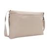 Calvin Klein Borsa a tracolla in tessuto minimalista con patta e logo per pendolari, tracolla regolabile, taglia media da uomo, Milk HH3758-265