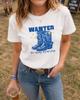 Line Dance Shirt, Wanted Cowgirl Boots Tee, Western Graphic Tee Women, Country Concert Outfit