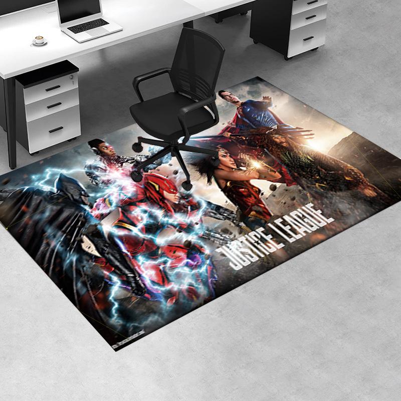 

Justice League Movie Poster Wall Scroll Office Mat Home Decor Office Desk Chair Rugs Chair Carpet for office Chair Mat Gift For Halloween & 60cm by 90cm