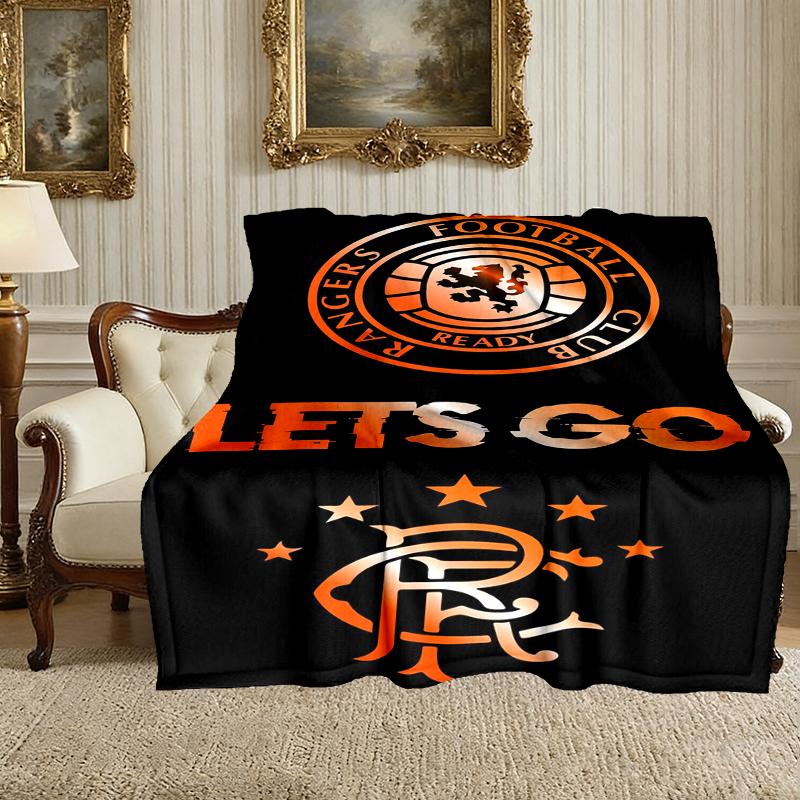 1pc Rangers FC Blanket, Cozy Valentine's Day Blanket, Multi-functional Nap Blanket Available Throughout the Four Seasons