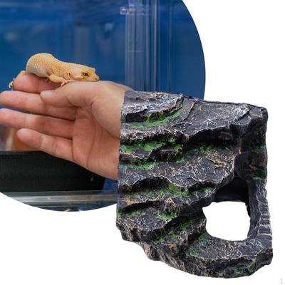 Harz Reptil Rock Hideout Schildkröten Sonnenplattform, Lebensraum Dekoration, Reptil Höhle für
