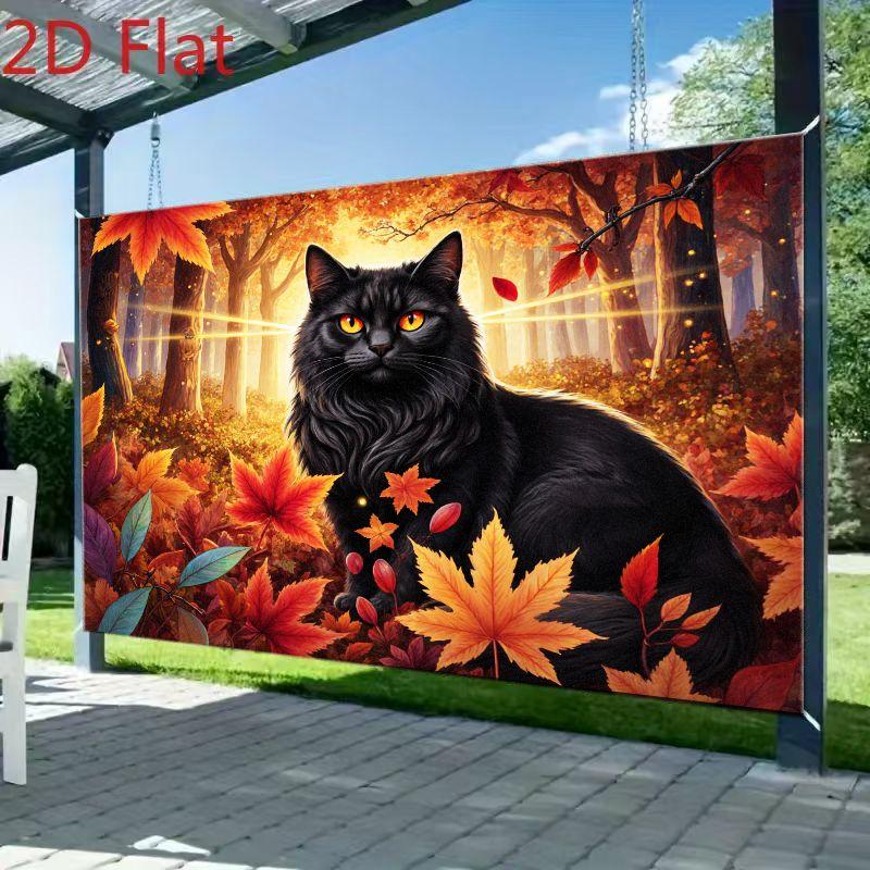 2D plane, 1 piece - A splendid autumn forest theme, suitable for use as an event backdrop