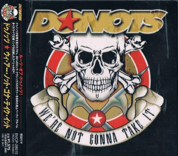 CD DONOTS  Were Not Gonna Take It BVCP28015 BMG 2003 Япония Рок Б/у