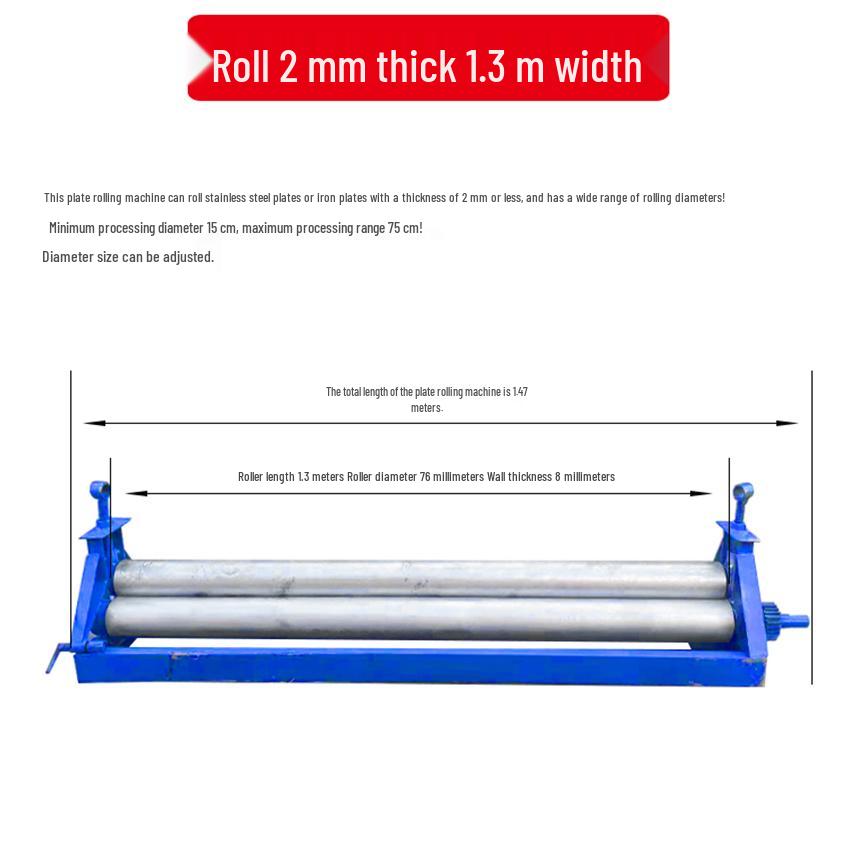 Manual Hand Crank Roll Bender: Compact Cylinder and Plate Bending Machine
