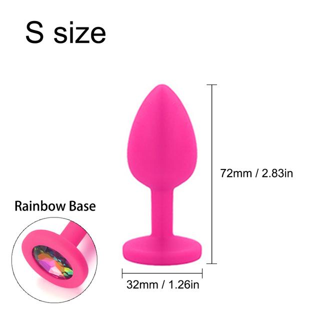 Big 3 Sizes Sex Shop Adult Silicone Jewelry Anal Trainer Sex Prostate Back Yard Toy Anal Butt Plug for Women Man Couple
