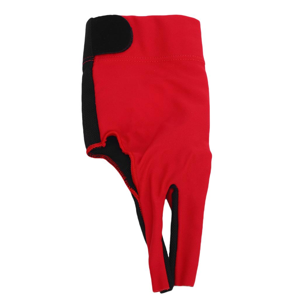 3 Finger Billiard Pool Glove Professional Breathable Anti Slip Right Hand Cue Sport Glove for Men Women Red