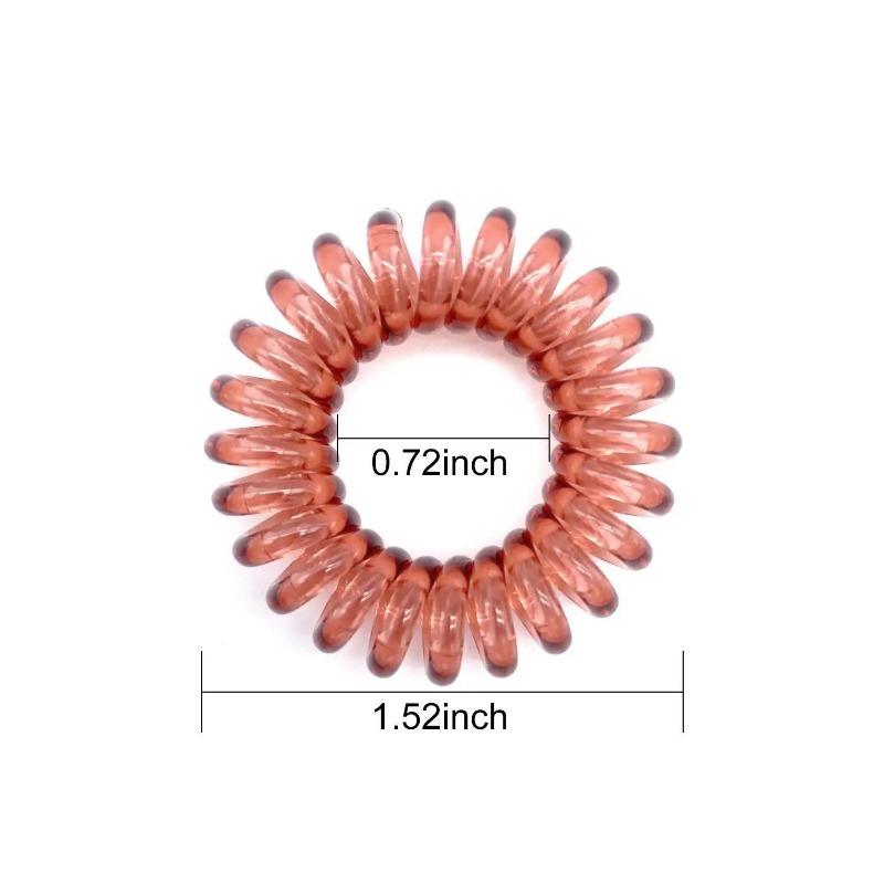 Telephone Wire Elastic Hair Rubber Bands Transparent Spiral Hair Ties Rings Gum for Women Hair Accessories