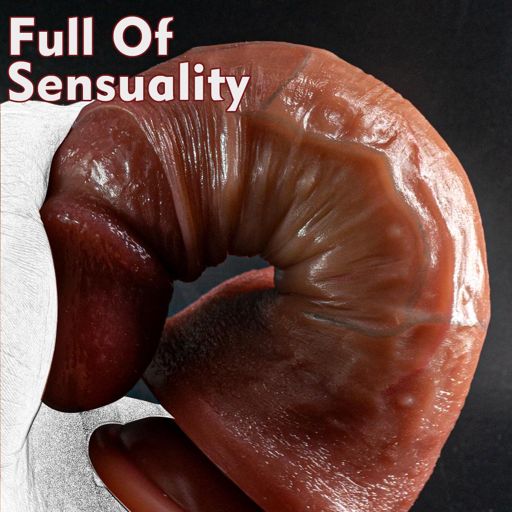 Meat Chick Double Liquid Silicone Artificial Penis Makeup Female Masturbator Thick Long Vacation Penis Adult Sexual Supplies