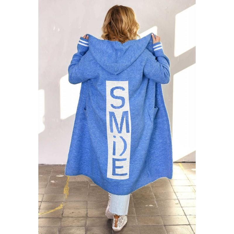 Cardigan Oversize en Maille pour Femme Pull Lâche Col en V Manches Longues Vêtement d'Extérieur Décontracté