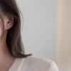 Designed Small Water Drop Earrings for Women Korean Glossy Back-hanging Tear Earrings
