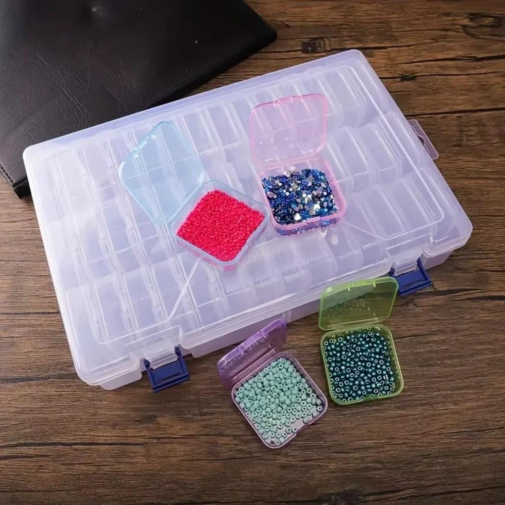 42 Grids Lid Containers Transparent Handicraft Organization Box Portable Storage Box