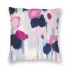 Abstract Pink Blue White Pillowcase Polyester Linen Velvet Printed Zip Decor Bed Cushion Cover