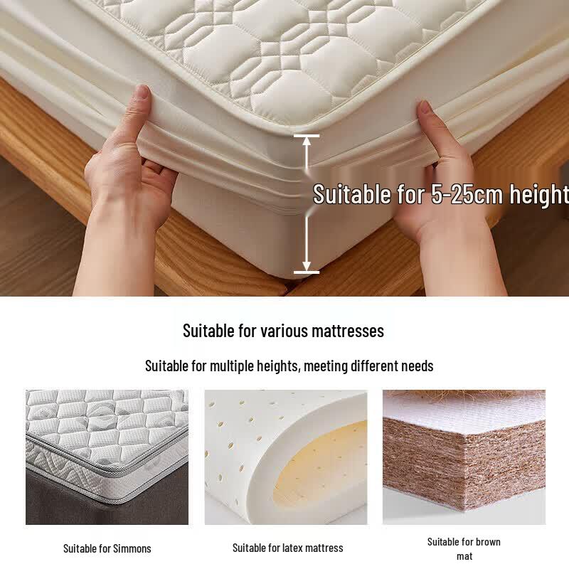 Heilan Home Quilted Washed Cotton Mattress Protector