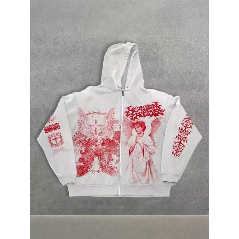 Y2K Hip Hop Letter 3D Printed Hoodie Unisex Oversized Streetwear Sweatshirt