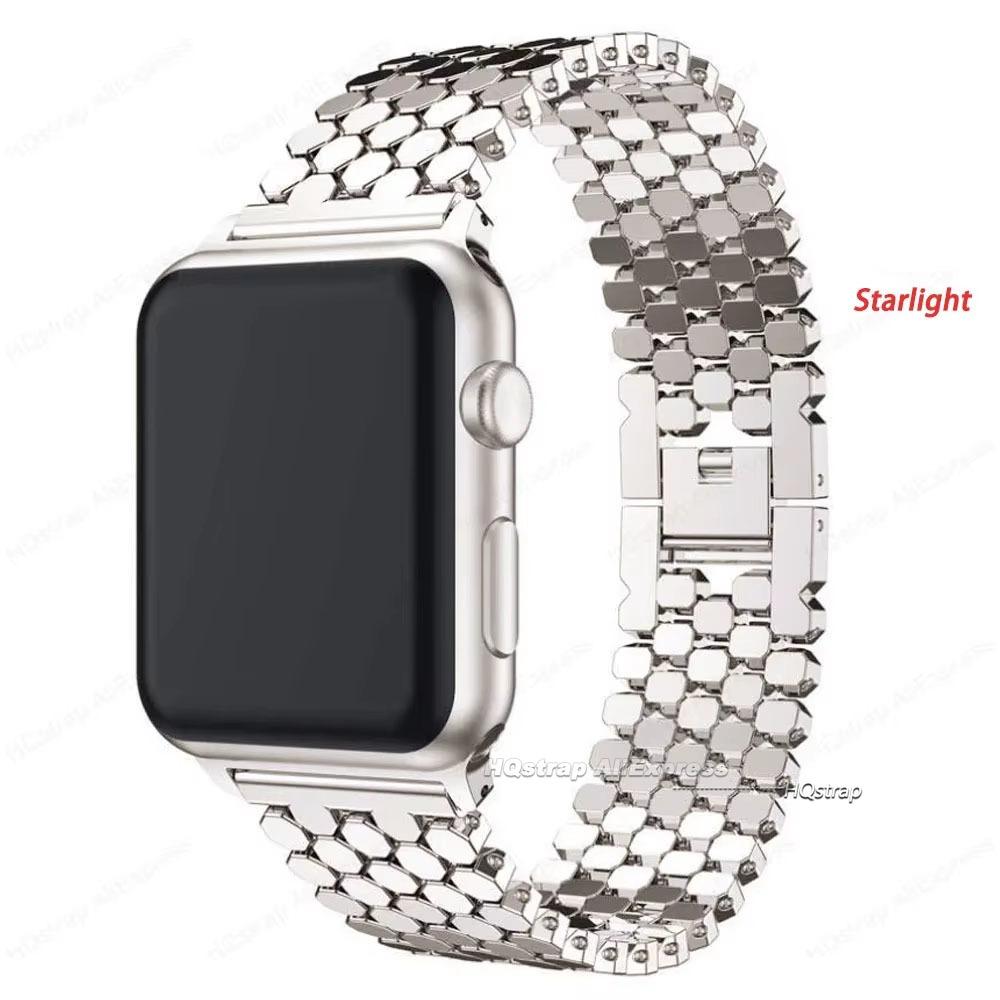 Metal Watch Band for Apple Watch 45mm 44mm Series 10 46mm 42mm Bracelet for Iwatch 9 8 7 6 SE 5 40mm 41mm Ultra2 49mm Strap