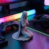 Kneeling Pray Girl Figurine 3D Printed Hooded Cowl Praying Women Statue Sculpture Home Office Desktop Religious Ornament