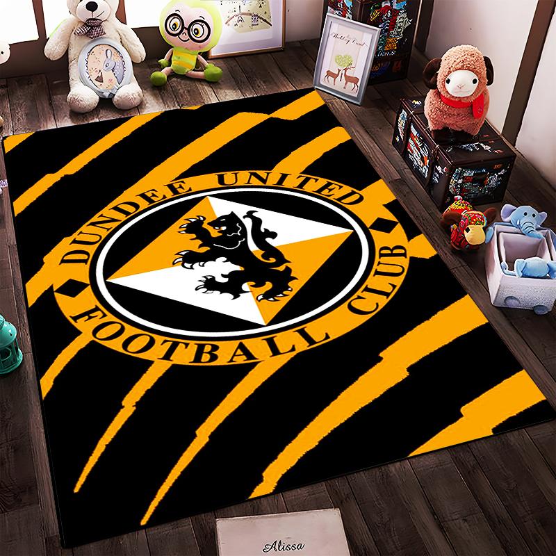 Dundee United FC Lion Emblem Rug Non-slip Rug Suitable for Living Room and Bedroom Sofas.