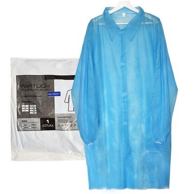 Disposable Apron Blue With Velcro (22G Non-woven) 1 Piece
