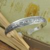 Ethnic Tibetan Miao Silver Vintage Carved Open Bangle Women's Jewelry