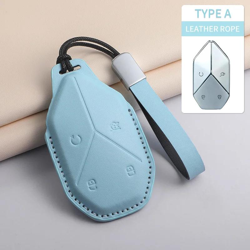 Pu Leather Car Key Case Cover For Byd Formula Leopard Super 5 Super 8 Super 3 9 Car Keychain Cover Shell Garnish Car Accessories