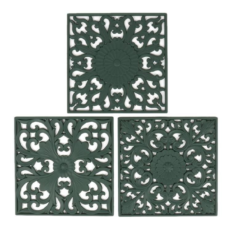 Silicone Material Anti-scalding Pad Square Dining Mats Placemats for Kitchens