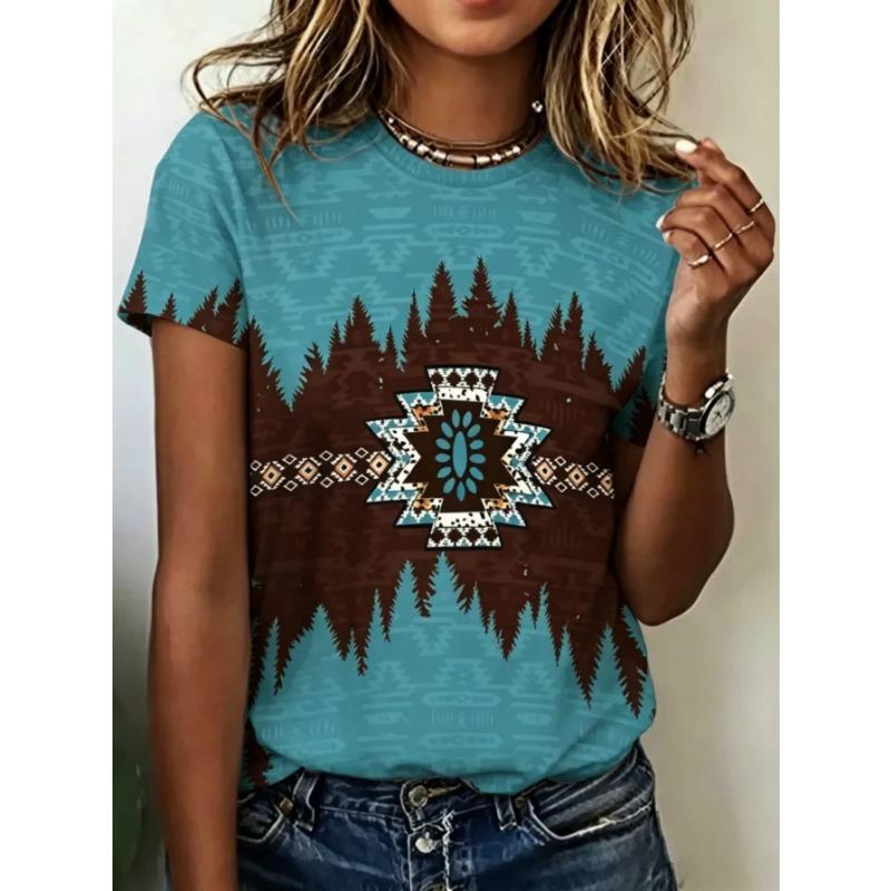3D Printed Women's Short-sleeve T-shirt, Plus-size Women's Clothing, Fashionable and Versatile, Casual, Everyday Wear