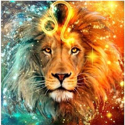 Pittura diamante completo 5D fai da te Segno zodiacale Leone Diamante Ricamo Punto croce Kit Decorazioni per la casa Regali fatti a mano