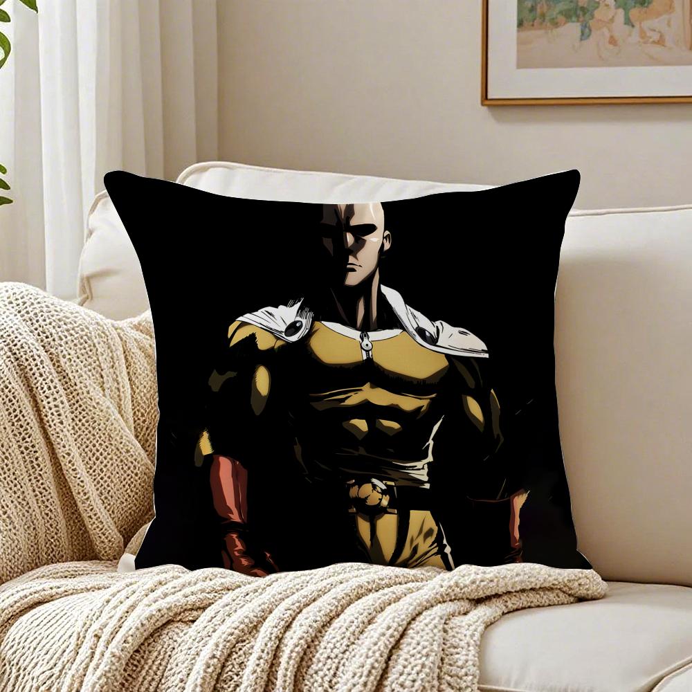 Anime Action OOne Punch MMan Cushion Cover Pillowcase Antidustmite Living Room Sofa Decor Cushion Room