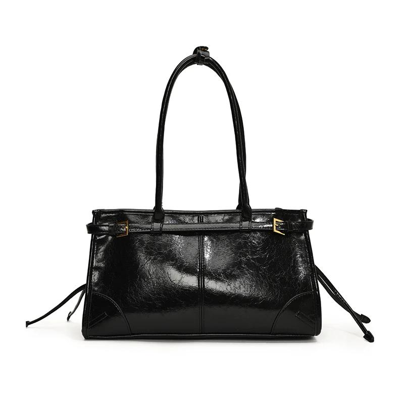 

Сумки из искусственной кожи для подмышек, женская сумка через плечо для женщин 2024 года, зимняя новая мода Y2K, сумки-тоут в стиле ретро и кошельки Small чёрный