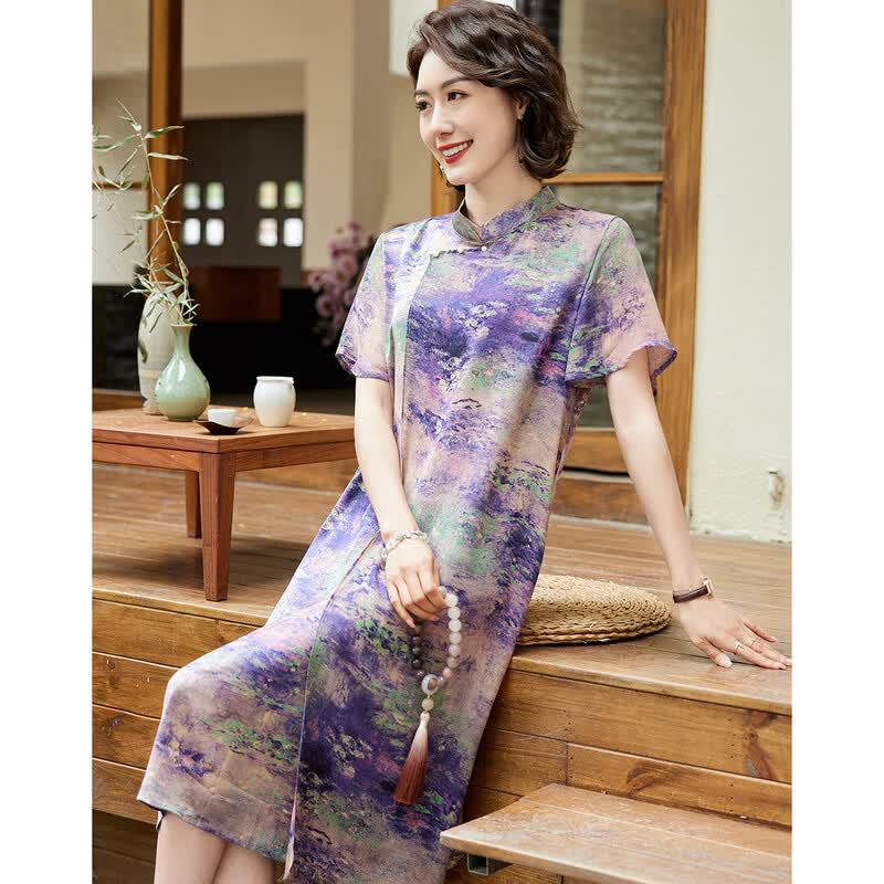 Women s New Chinese Style Floral A-Line Cheongsam Dress XL