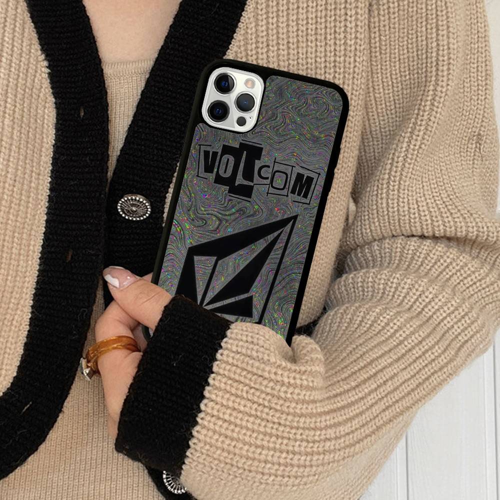 V-Volcom LOGO Fashion For IPhone 17 16 15 14 13 12 11 Pro Max Plus Shockproof PC+TPU Phone Back Cover