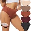 Seamless High Waist Breathable Mesh Women Menstrual Period Panties Leak-Proof High-Rise Plain Dyed Underwear Lingerie