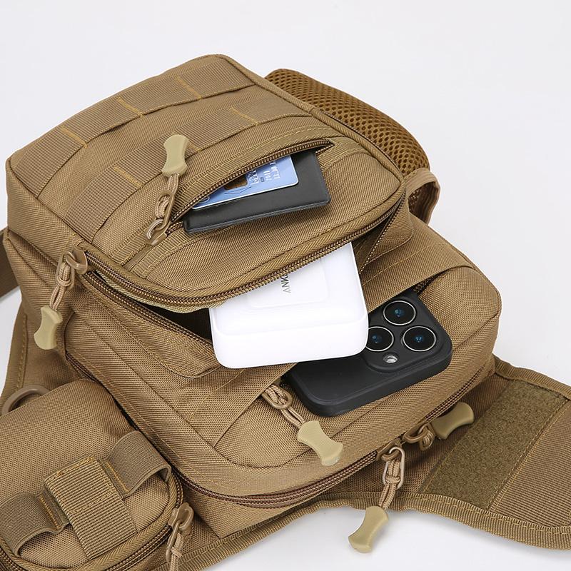 Borsa a tracolla da uomo Borsa a tracolla di grande capacità Borsa da petto sportiva multifunzionale per esterni