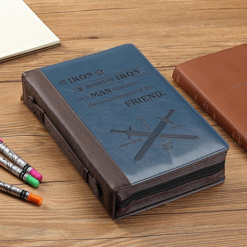 Pen Bible X X Bible Bible Bible Bible Faux Leather Bible Bible Cover Bible Carry Bible Holder Mr. - Men's Cover, 10.75" 7.5" 2.4", Men's Case, Bag,