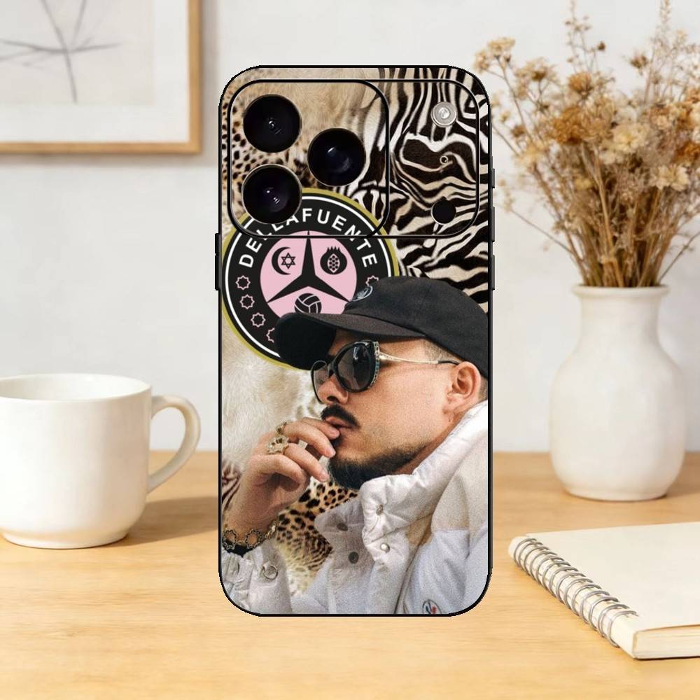 D-Dellafuente FC Phone Case For iPhone 17,16,15,14,13,12,11 Plus,Pro Max,SE4Soft Silicone Black Cover
