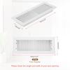 PATIKIL Underfloor Vent, 30 x 10 cm, Floor Register Air Drain, Ventilation System, Adjustable, Wall-Mounted, White, 2-Piece Set