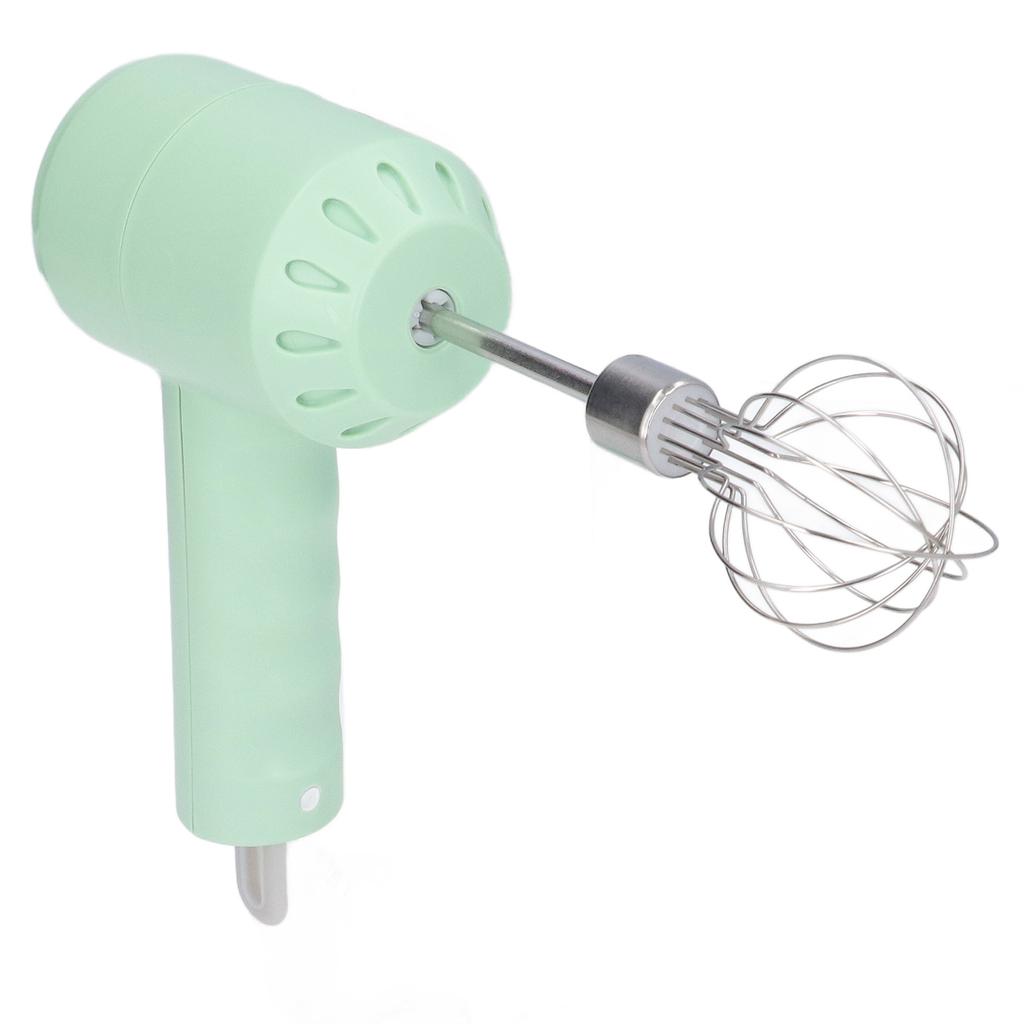 Electric Cordless Hand Mixer Small Household 3 Speed Changing Whisk for Kitchen Baking Green