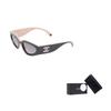Chanel Cat Eye Zonnebril Met Logo Ontwerp Uniseks Zonnebril Zwart CH6056-C534/M3