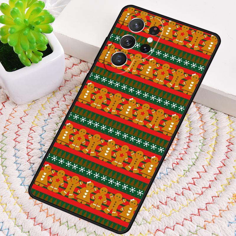 Cute Gingerbread Man Christmas Phone Case for Samsung Galaxy Note 10 Pro S26 Ultra S23 S24 FE S25 S21 S22 PLUS Shockproof Cove