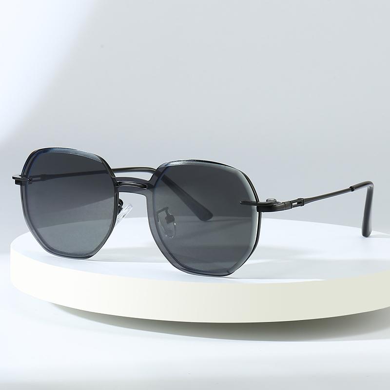 New One-piece Frameless Sun Glasses Magnetic Clip Anti Blue Light Glasses Set With Two In One Fashionable Sun Glasses Frame 7000