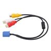 6 Pin AV 3040 Port Car 3RCA Cable Adapter Audio Vedio Connector for DVD Navigation Headunit