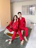 Ice Silk Couple Pajamas - Women's High-End Spring/Autumn Long Sleeve Luxury Home & Outdoor Wear Set (2026)