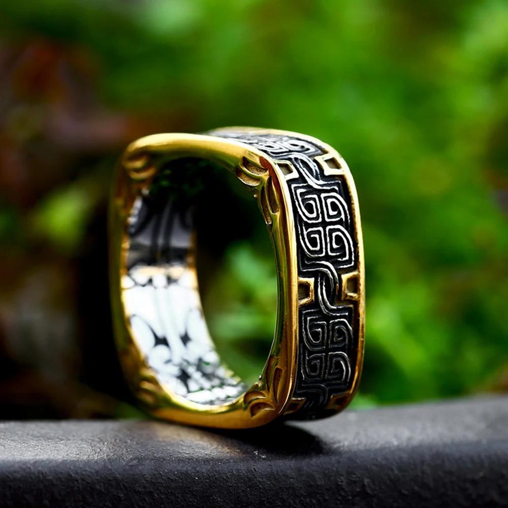 New Norse Viking Celtics Knot Rings for Men Women Stainless Steel Fashion Vintage Biker Jewelry